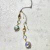Ohrringe, Keshi-Perlen, Ametrine, Aquamarine, Silber 925, vergoldet