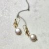Ohrringe, Keshi-Perlen, Ametrine, Silber 925, vergoldet