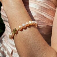 Armband aus Süßwasserperlen_rosé Armband aus Süßwasserperlen_rosé