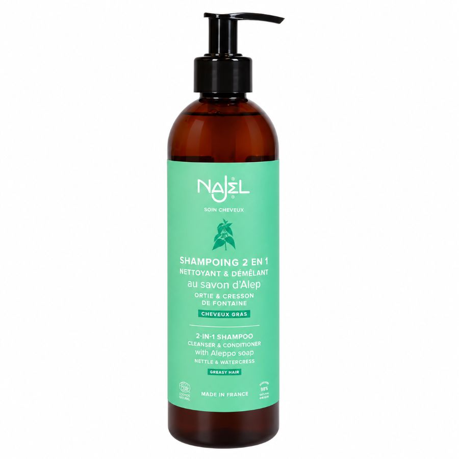 Najel Alepposeife Shampoo 2-in-1 für fettendes Haar in Bio-Qualität
