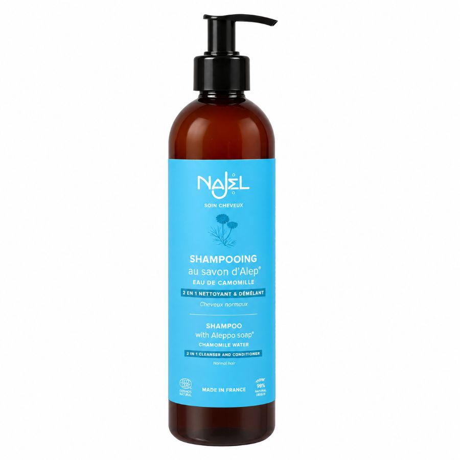 Najel Aleppo Shampoo 2-in-1 BIO für normales Haar in Pumpflasche