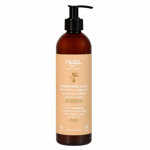 Najel Aleppo Shampoo 2-in-1 BIO für trockenes Haar in Pumpflasche
